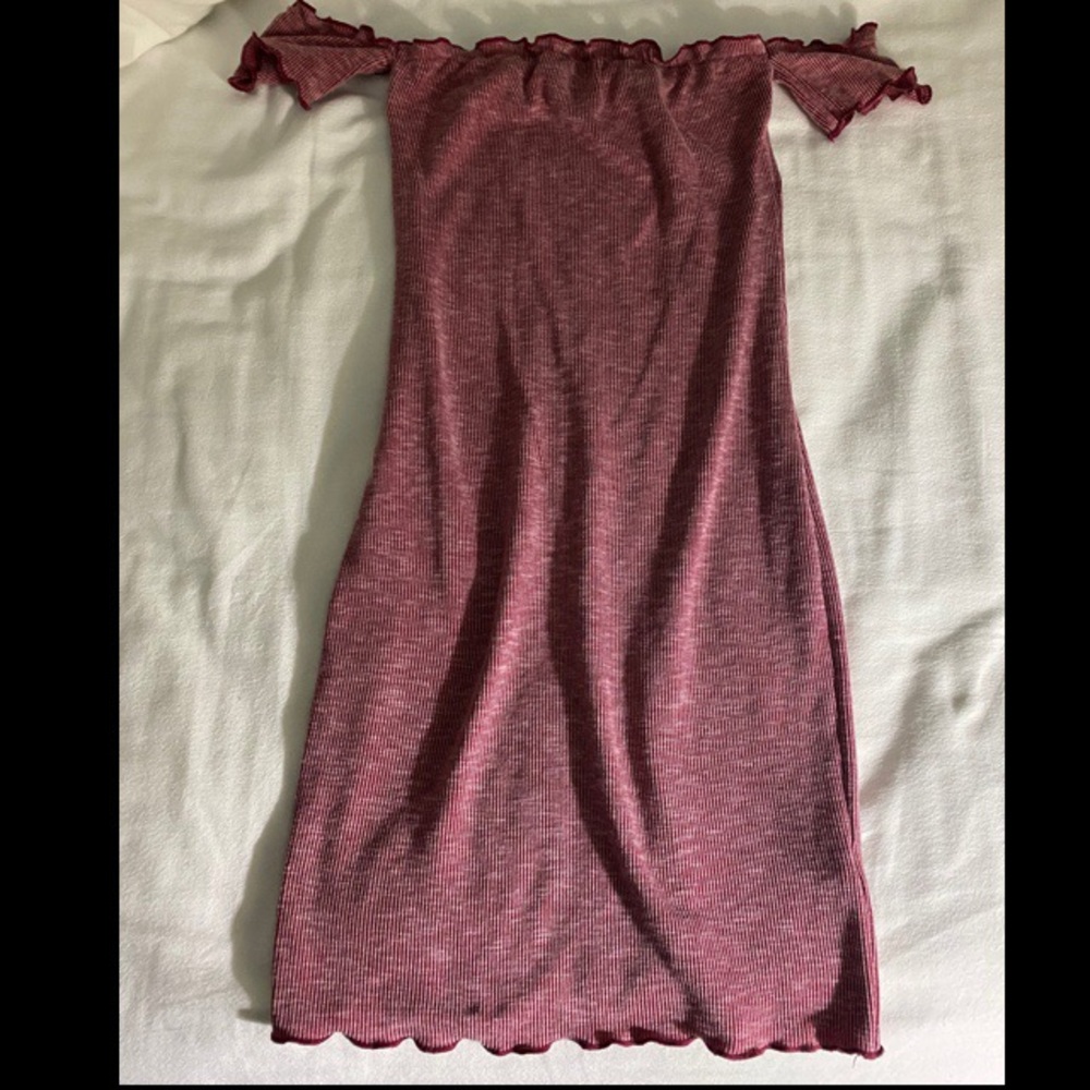 Off the Shoulder, Ribbed Bodycon Dress